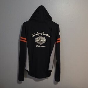Harley-Davidson Black and Orange Hoodie